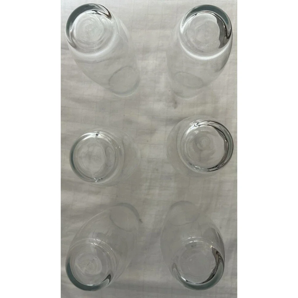 Champagne Flutes Stemless (6) Vase Cylinder Single Flower Wedding Garden Party